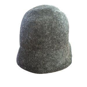 Bettina 100% Wool Gray Cloche Hat Made In Italy Anthropolgie Bucket Hat Luxury